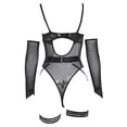 thumbnail image 3 of Gibobby Conjunto de lencería Sexy Conjunto de lencería de Brasier y pantaleta de Encaje y Transparencias(Negro, M), 3 of 5