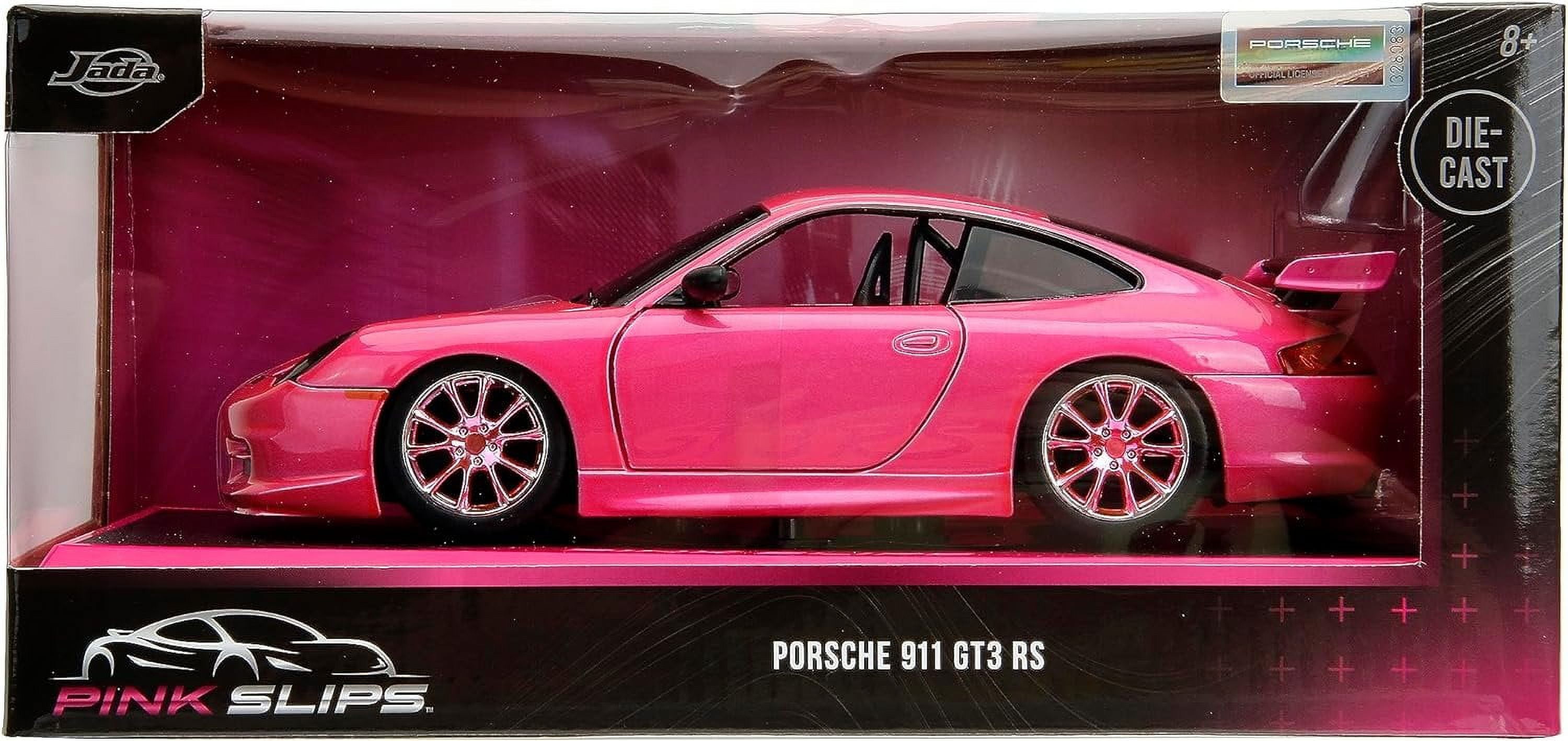 Jada Porsche 911 GT3 RS Pink Metallic Toy Car, Pink Slips