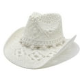 thumbnail image 2 of Shadoumai Cowboy Hat Cowgirl Hat Cowboy Hats Wide Brim Western Cowboy with Decorative Band, 2 of 8