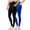 Black/Royal Blue, variant on 2 Pack Women's High Waisted Active Full Length Leggings With Side Pockets 28"Inseam Yoga Workout Pants