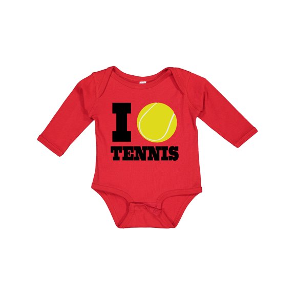 Inktastic Tennis Boys or Girls Long Sleeve Baby Bodysuit