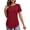Claret 3, variant on JYLFC Long Sleeve Tops for Women Raglan Round Neck Tunic T-shirts, Black XL