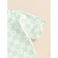 thumbnail image 6 of Bagilaanoe 2pcs Newborn Baby Girl Shorts Set Short Sleeve Checkerboard Print T Shirt Tops + Shorts 6M 12M 18M 24M Infant Casual Summer Clothes, 6 of 7