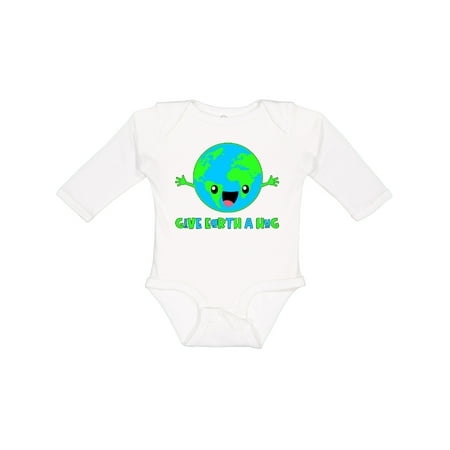 

Inktastic Give Earth a Hug Cute Globe Gift Baby Boy or Baby Girl Long Sleeve Bodysuit