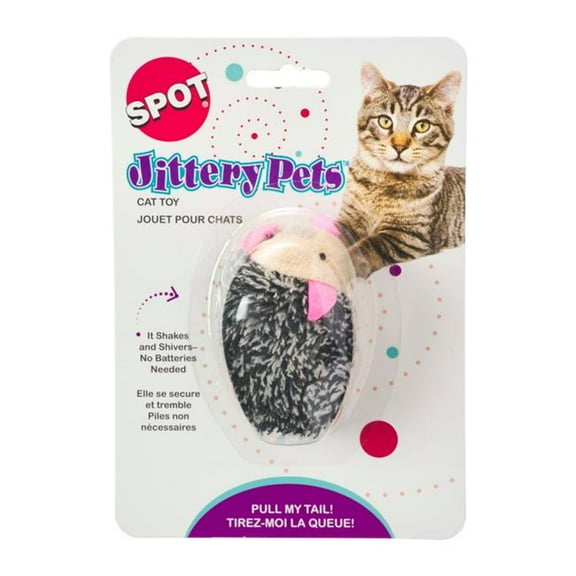 Ethical Pet 077234521939 3 in. Spot Plush Jittery Hedgehog Cat Toy
