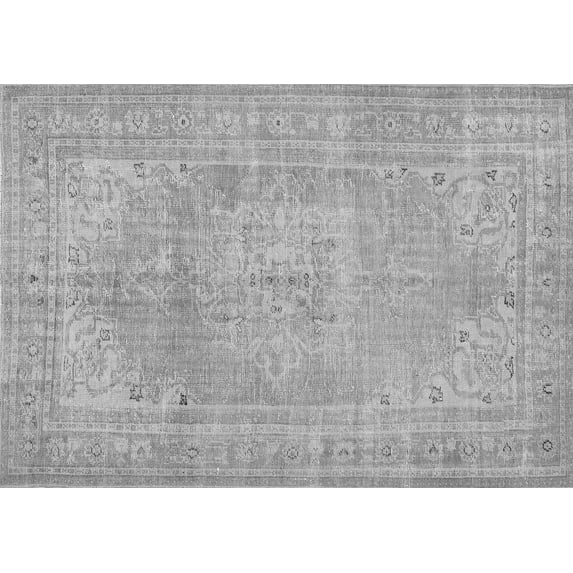 Ahgly Company Indoor Rectangle Persian Gray Traditional Area Rugs, 8' x 10'