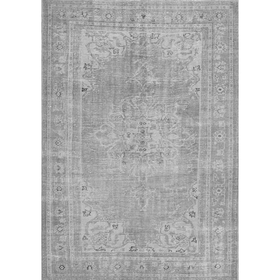 Ahgly Company Indoor Rectangle Persian Gray Traditional Area Rugs, 5' x 7'