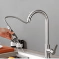 thumbnail image 1 of Stainless Steel Kitchen Faucet Single Hole Pull Out Spray 360° Swivel Sink Faucet High Arc Modern Design, 1 of 7