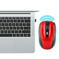 thumbnail image 5 of Ratón inalámbrico USB 6D ultrafino 2,4G 1200DPI, ratón ergonómico de posicionamiento óptico para ordenador portátil, color rojo, 5 of 5