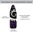 thumbnail image 5 of HELLHERO Elastic Edge Ironing Board Dustproof Cover Hook & Loop Straps Replacement Polyester Fiber Fabric 15x54 Inch, Piano Spiral Purple Notes Black, 5 of 5