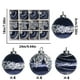 thumbnail image 2 of Set de adornos navideños de terciopelo y cristal | Pack de 12 6 cm | Decoración navideña lujosa y brillante, tamaño uniforme, plástico duradero, elegante decoración de árbol y corona, acento festivo, 2 of 5