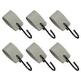 thumbnail image 1 of Uxcell 6 Pcs Ganchos en S de Cuero PU, Ganchos en forma de S Multifuncionales para Colgar Abrigos, Toallas, Camping, Cocina, Baño, Mango, Gris, 1 of 7