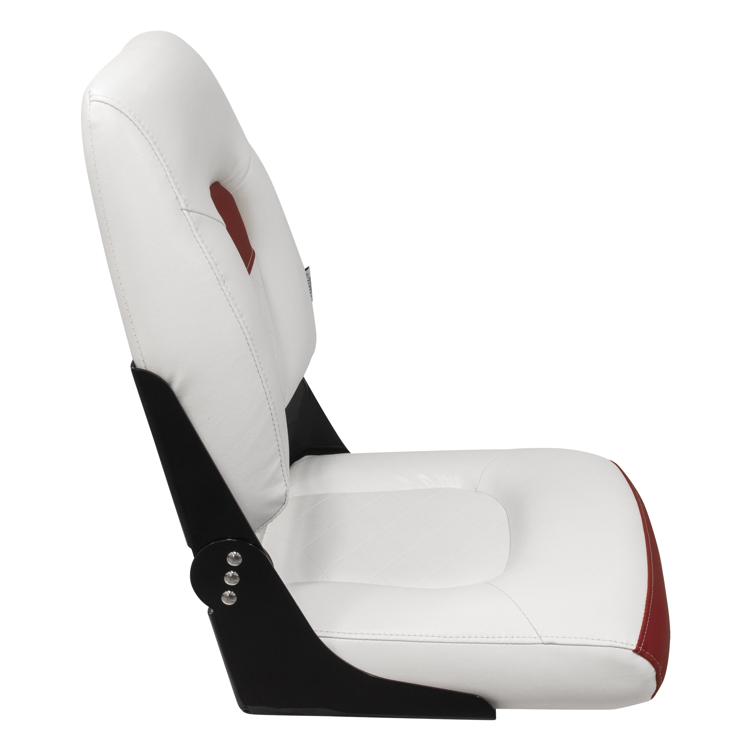 Wise DLX1461-1906 DLX Series Pontoon High Back Seat - White / Crimson Red