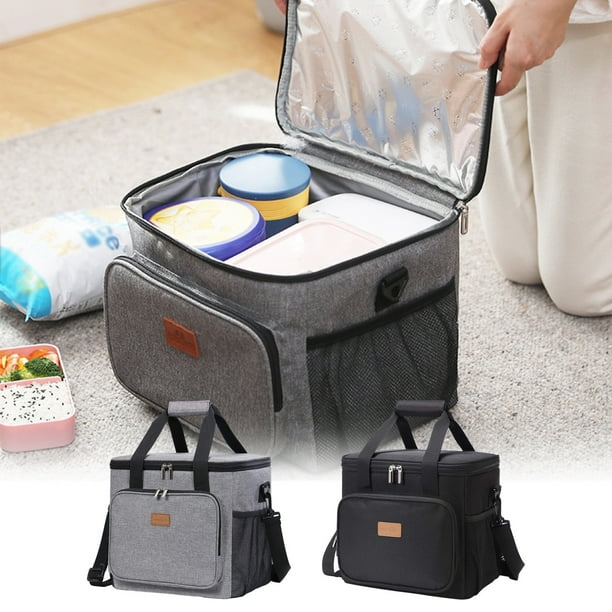 Xihbxyly Bolsa de Picnic Aislante, Bolsa de Hielo Impermeable para Exteriores, Correa de Hombro Desmontable, Gran Capacidad para Refrigerios y Loncheras, Uso En Oficina y Exteriores, Tamaño 30 X 22 X