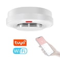 thumbnail image 1 of Detector de humo Tuya Wifi, Sensor de alarma de sonido de protección contra incendios, ap Romacci  Detector, 1 of 7