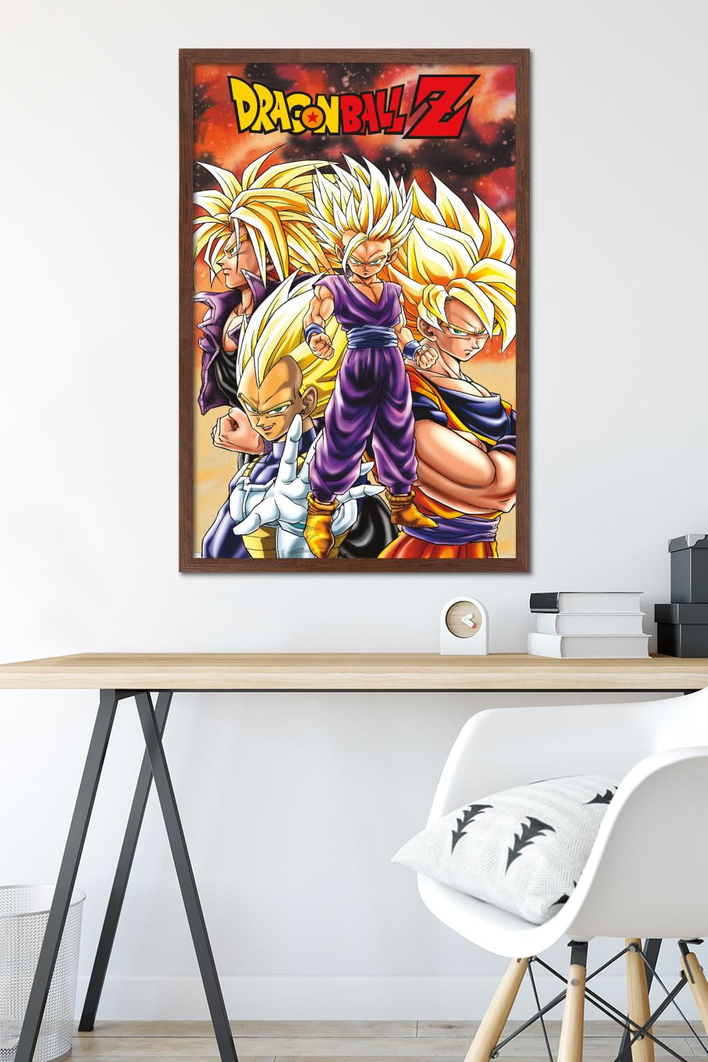 Dragon Ball Z - Saiyans Wall Poster with Magnetic Frame, 22.375 x 34 