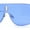 Silver / Blue, variant on SA106 Full Rimless Flat Top Shield Mobster Sunglasses Silver Blue