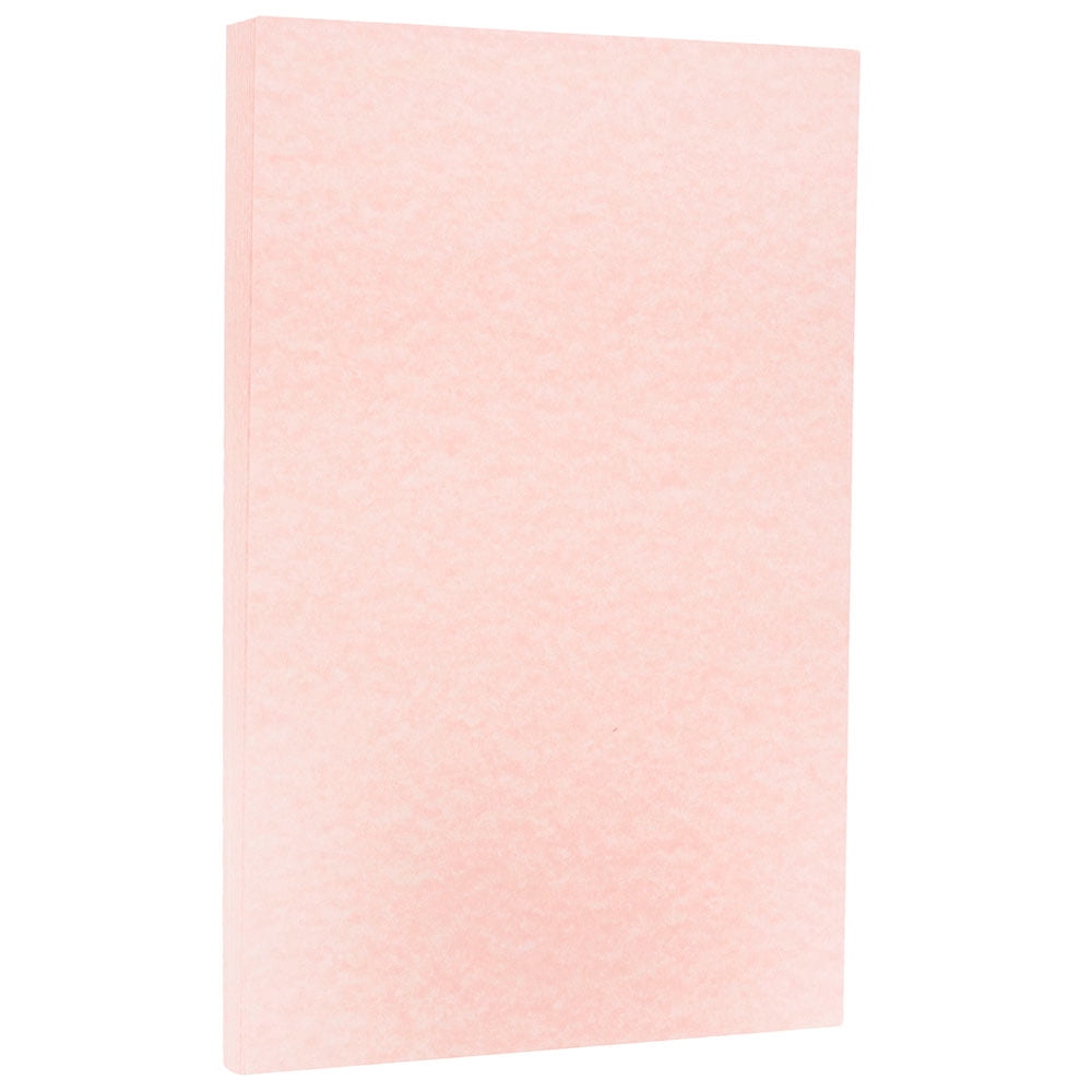 JAM Paper Parchment Legal Size Cardstock, 8.5 x 14, 65 lb Pink, 50