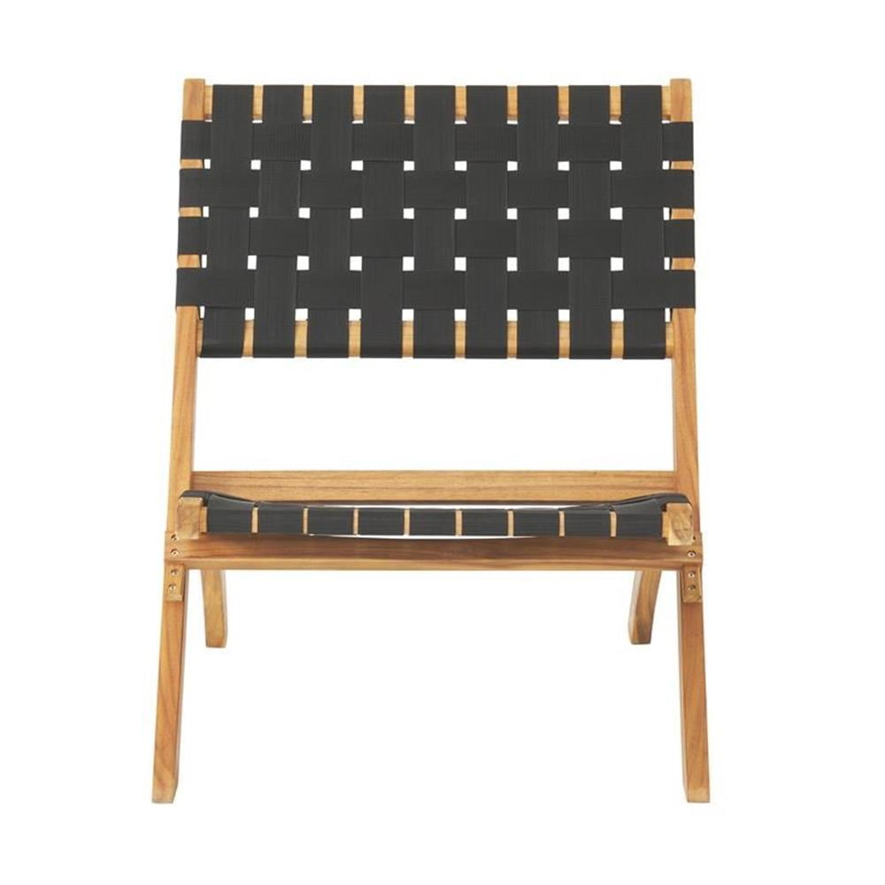 Alaterre Furniture 3-Piece Acacia Wood Bistro Set – 2 Foldable Chairs & Table with Woven Seats for Patio/Deck