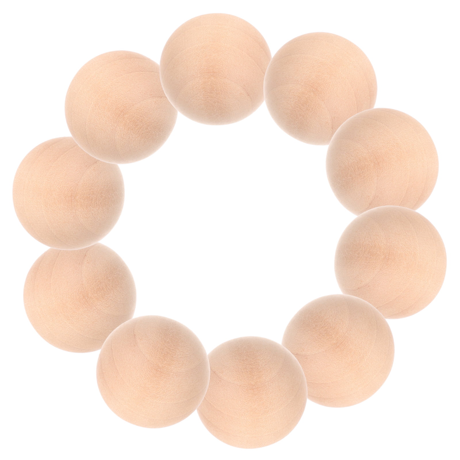 Masteelf  10 Pcs Wooden Ball Dodgeball Pickleball Dryer Balls Travel Child Khaki
