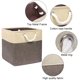thumbnail image 5 of Cesta de almacenamiento plegable, 1 paquete, cesta de almacenamiento plegable con asas de transporte de algodón resistente para estante, armario, guardería, hogar, oficina, organización de 13 pulgadas, 5 of 7