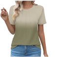 thumbnail image 2 of Women's T-Shirts Sevevn Women's Round Neck Fashionable Casual Short Sleeved Spring/Summer Top Lightweight Tops, 2 of 5
