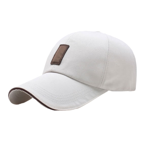1 gorra de béisbol moderna para exteriores, transpirable, deportiva, clásica, con visera para hombre (blanca).