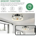 thumbnail image 3 of BayDay 13" Ceiling Fan with LED Light & Remote, Modern Bladeless Flush Mount Fan, Stepless Dimming, 3-Color Temperature, Quiet, Easy Install for Bedroom, Kids Room, Study, Black, 3 of 5
