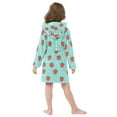 thumbnail image 5 of FORMRS Niños Bathrobe Unisex Hooded Robe Soft Plush Pajamas Sleepwear, Size 7-9T, Strawberry Pattern, 5 of 7