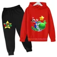 thumbnail image 1 of Conjunto de sudadera con capucha de Super Mario bros para niños, chaqueta para niños, ropa de primavera y otoño, suéter para niños de 3 a 14 años, venta, nuevo, 1 of 1