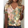 thumbnail image 2 of Top tipo túnica HOTYD con estampado floral bohemio con cuello en V y hombros descubiertos para mujer, 2 of 2