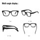 thumbnail image 3 of Gafas unisex con montura cuadrada tipo kimorno que bloquean la luz azul, 3 of 6