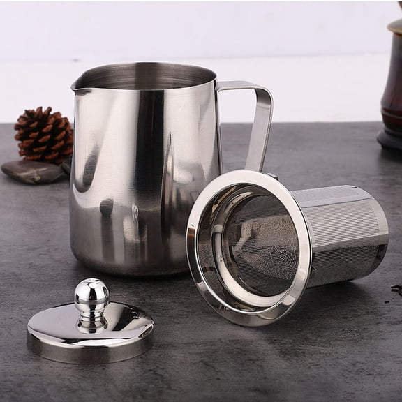 Ayyufe Home Office Stainless Steel Teapot Coffee Kettle with Removable Infuser Filter;As the picture