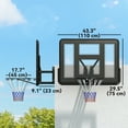 thumbnail image 3 of Soozier Wall Mounted Basketball Hoop with 43" Shatter Resistant Backboard, 3 of 10