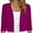 Magenta, variant on Women's 3/4 Sleeve Cropped Cardigans Sweaters Pink Medium Lightweight Open Front Shrugs for Women