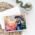 thumbnail image 2 of Peacock Greeting Cards Pack of 8 7 in x 5 in, 2 of 3