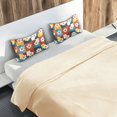thumbnail image 5 of Yayeee Pillowcase King Size Set of 2 Satin Wrinkle Resistant Pillow Case, Yellow Checkered Daisy, 5 of 8