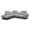 thumbnail image 2 of Element Grey Top Grain Leather Sectional Sofa Bed LHC J&M Davenport Contemporary, 2 of 6