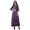 Purple, variant on Moomaya Printed High Low Crop Top Kurti Palazzo Set Ethnic Indian Clothing Set For Womens