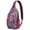Colorful, variant on Beach Vacation Sling Backpack with Hawaiian Island Landscape, Tropical Palm Tree, Aloha Paradise, Coastal Jungle, Boho Sunset Beach Style