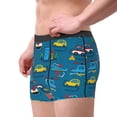 thumbnail image 2 of Susaid Transportations with Buildings Print Men's Mesh Boxer Briefs Cooling Breathable Sports Underwear Wide Waistband Boxer Briefs W/Fly-Large, 2 of 5