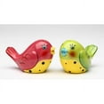 thumbnail image 3 of Ceramic Red Green Dotted Love Birds Salt Pepper Shakers 3 inches, 3 of 3