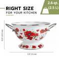 thumbnail image 3 of STP Goods 2.6 Qt Enameled High Quality Versatile Colander - 2.6Qt Poppies, 3 of 13