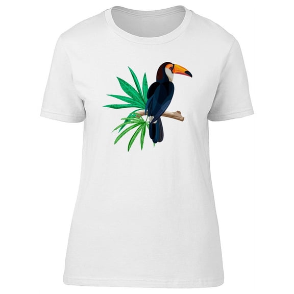 Tropical Bird Toucan On Branch T-Shirt Women -Image by Shutterstock, Female Medium