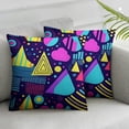 thumbnail image 3 of BANET Set of 2 Pillow Covers, Covers for Kids , Cushion Covers Triangle Geometric Decor Cushion Cases 24x24in, 3 of 7