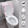 thumbnail image 4 of HELLHERO Polyester Fabric Toilet Top Cover for Household Bathroom Set Toilet Lid Covers with Fits All Toilet Shapes 2-Piece, 4 of 8