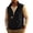 Q103 Black, variant on Mens Warm Polar Fleece Vest Stand Collar Full Zip Sleeveless Jacket Classic Fit Winter Fall Thermal Outerwear Gilet with Zipper Pockets for Hiking Hunting Red,L