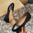 thumbnail image 7 of Loafers for Women Dressy Spring Summer Slip on Shoes Wide Width Comfort Walking Shoes for Office Daily Black 5.5, 7 of 7