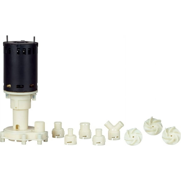 Little Giant RIM-U 115/230 Volt, 1/25 HP, Maximum 760 GPH Commercial Ice Machine Replacement Water Pump with 3-Ft. Lead Wires, Black/White, 545600