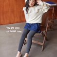 thumbnail image 4 of Baozhu Girls Thick Leggings For Winter,Kids Soft Strech Tight Pants, 4 of 7